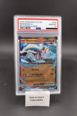 Pokemon TCG Reshiram ex 030/159 2025 Journey Together Stamped Promo - PSA 10 - Image 1