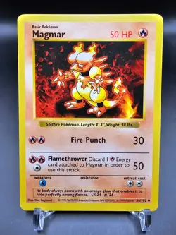 EX - Magmar - 36/102 - Shadowless - Base Set - Pokemon Card - Image 1