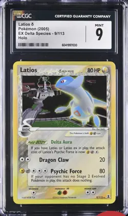CGC 9 Latios 9 2005 Pokemon EX Delta Species Holo NM M Low Pop 40 - Image 1