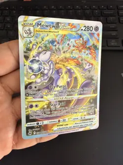 NM Mewtwo VSTAR GG44/GG70 Alt Art Pokemon Crown Zenith Galarian Gallery - Image 3