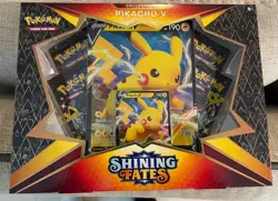 Pokemon TCG Shining Fates Pikachu V Collection Factory Sealed - Image 1