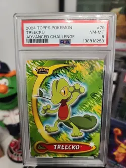 2004 topps pokemon advanced challenge Treecko PSA NM-MT 8 - Image 1