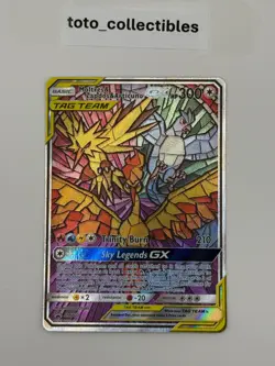 Pokemon Moltres & Zapdos & Articuno GX SM210 Promo Full Art Holo NM - Image 1