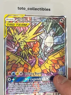 Pokemon Moltres & Zapdos & Articuno GX SM210 Promo Full Art Holo NM - Image 4