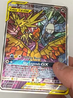 Pokemon Moltres & Zapdos & Articuno GX SM210 Promo Full Art Holo NM - Image 5