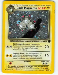 Dark Magneton - Holo - 11/82 Team Rocket - Pokemon TCG - 2000 - Image 1