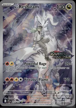 N's Reshiram 167/159 Holo (Journey Together Stamped) Pokemon Holo NM/M - Image 3