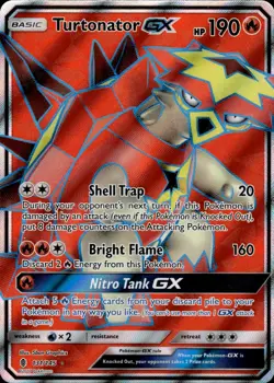 Pokemon TCG Holo Full Art Turtonator GX (Full Art) SM - Guardians Rising 131/145 - Image 1
