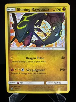 Pokemon TCG Shining Rayquaza 56/73 Shining Legends Holo - NM - Image 1