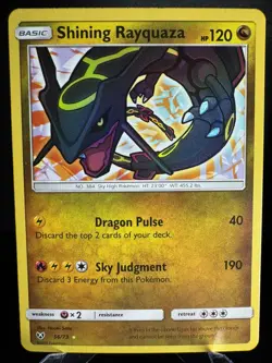 Pokemon TCG Shining Rayquaza 56/73 Shining Legends Holo - NM - Image 4