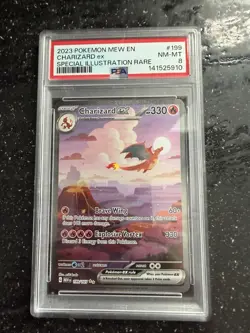 2023 Pokemon Mew EN Charizard ex Special Illustration Rare #199/165 PSA 8 - Image 1