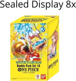 One Piece TCG Sealed Display 8x DOUBLE PACK VOL 10 DP10 DP-10 - ENG ENGLISH - Image 1