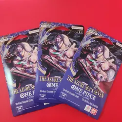3x One Piece OP14 THE AZURE SEA’S SEVEN Blister Sleeved Packs Sealed - Image 1