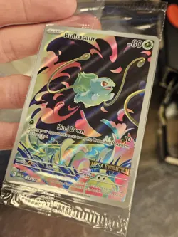 Bulbasaur (Mega Evolution Stamped) 133/132 Mega Evolution Box Topper - SEALED - Image 3