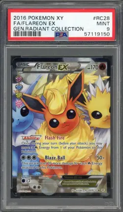 PSA 9 Flareon EX Generations Radiant Collection RC28/RC32 Pokemon Card B22 - Image 1