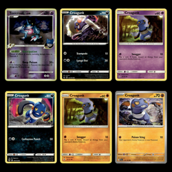 6x Toxicroak Lot Croagunk Pokemon Cards Collection Set Deck Building TCG - Image 1
