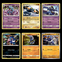 6x Toxicroak Lot Croagunk 57.0 Sun Moon Ultra Prism Pokemon Cards Collection Set - Image 1