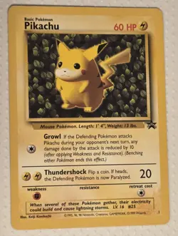 1 | Pikachu | WOTC Black Star Promo | Pokemon Card | Lightly Played/Good - Image 1
