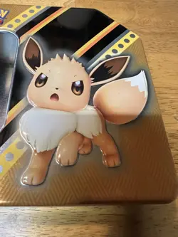 Pokemon TCG Trading Card Game Eevee V Powers Metal Tin Box Empty No Cards 2020 - Image 2