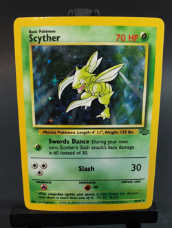 Scyther Pokemon Jungle Set 10/64 Holo Card TCG 1999 LP - Image 1