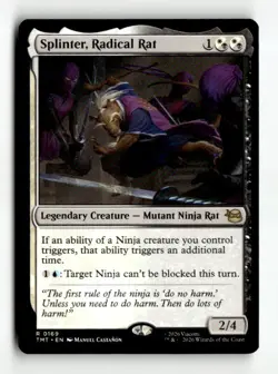 Splinter, Radical Rat Teenage Mutant Ninja Turtles Normal 169 LP MTG Magic Th... - Image 1