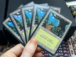 5x German Fbb Forest • Unplayed / Mostly Clean • Basic Land • Mtg - Image 1