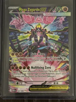 Pokemon Mega Zygarde EX 120/088 POR EN Rare Foil Mega Evolution EX 310 HP Eng - Image 1