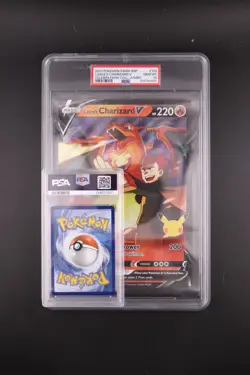 2021 Pokemon Swsh Black Star Jumbo #133 Lance's Charizard V PSA 10 - Image 3
