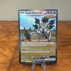 Pokemon TCG Sandy Shocks EX 250/182 Paradox Rift Special Illustration Rare - Image 1