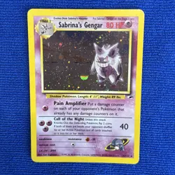 Pokemon Sabrina's Gengar Holo Rare Gym Challenge 14/132 English 80 HP Ships Free - Image 1
