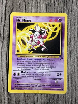 Pokemon Mr. Mime 27/130 2nd Edition Rare NON HOLO - Image 1