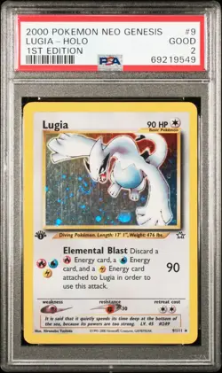 PSA 2 POKEMON NEO GENESIS 1ST EDITION LUGIA HOLO 2000 #9 - Image 1