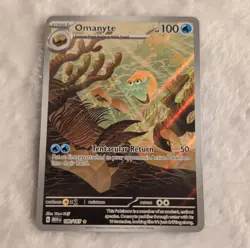 Pokemon Omanyte 180/165 SV: Scarlet & Violet 151 Illustration Rare Full Art Holo - Image 1