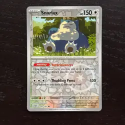 Snorlax 143/165 Pokemon 151 Scarlet & Violet Reverse Holo Uncommon NM - Image 1