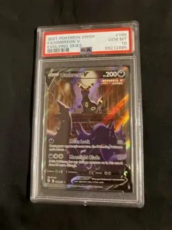 2021 POKEMON SWORD & SHIELD EVOLVING SKIES #189 FULL ART/UMBREON V PSA 10 - Image 1