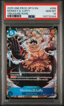 Monkey.D.Luffy - OP11-058 (TR) OP13 Carrying On His Will Foil PSA 10 Gem Mint - Image 1