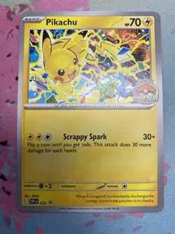 Pikachu Promo 2025 World Championships SVP EN 225 Pokemon Card Worlds NM - Image 1