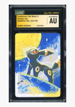 Pokemon CGC AUTH AUTO AUTH Spare Card Sineko So Signed 2023 Old Maid 2 Japanese - Image 1