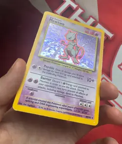 MEWTWO 10/102 Base Set Unlimited HOLO rare Pokemon TCG card MP - Image 2