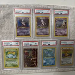 Vintage Pokemon Holos Cards PSA Slabs - Graded PSA Great Cards x7 - Image 1