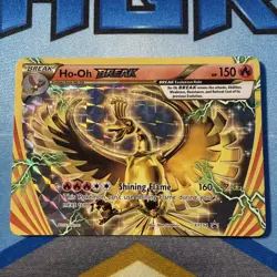 Ho-Oh BREAK XY154 - Pokemon TCG XY Black Star Promo Ultra Rare Gold Card - Image 1