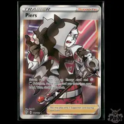 Piers (Full Art) 187/189 SWSH03: Darkness Ablaze NM Pokemon 2020 - Image 1