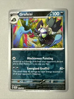 Pokemon TCG * SV Surging Sparks * 121/191 Grafaiai Uncommon * REVERSE HOLO * NM - Image 1