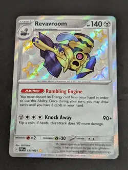 Revaroom Shiny Rare Pokemon TCG Paldean Fates 193/091 Nm - Image 1