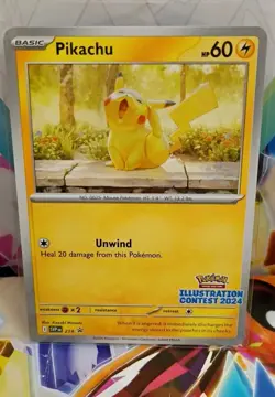 Pokemon TCG 2024 Pikachu Illustration Contest 214 Black Star - Image 1