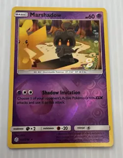 Pokemon TCG Marshadow 103/236 S&M: Cosmic Eclipse Rare & Reverse Holo Set Of 2 - Image 2