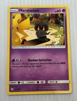 Pokemon TCG Marshadow 103/236 S&M: Cosmic Eclipse Rare & Reverse Holo Set Of 2 - Image 4