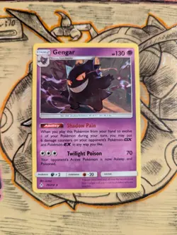 Pokemon Gengar 70/214 Ghost Print Error SM Unbroken Bonds Non-Holo Pokemon - Image 1