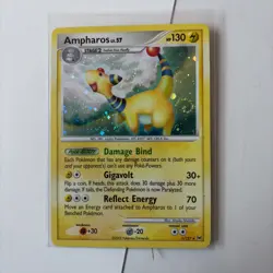 FART SWIRL Ampharos 1/127 Holo Rare Platinum Pokemon Card LP Lightly Played - Image 1