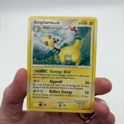 FART SWIRL Ampharos 1/127 Holo Rare Platinum Pokemon Card LP Lightly Played - Image 2